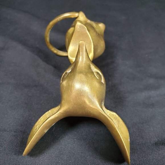 VTG Solid Brass Mouse Figurine | Mid Century Brass Animal Sculpture | Whimsical - Picture 14 of 15